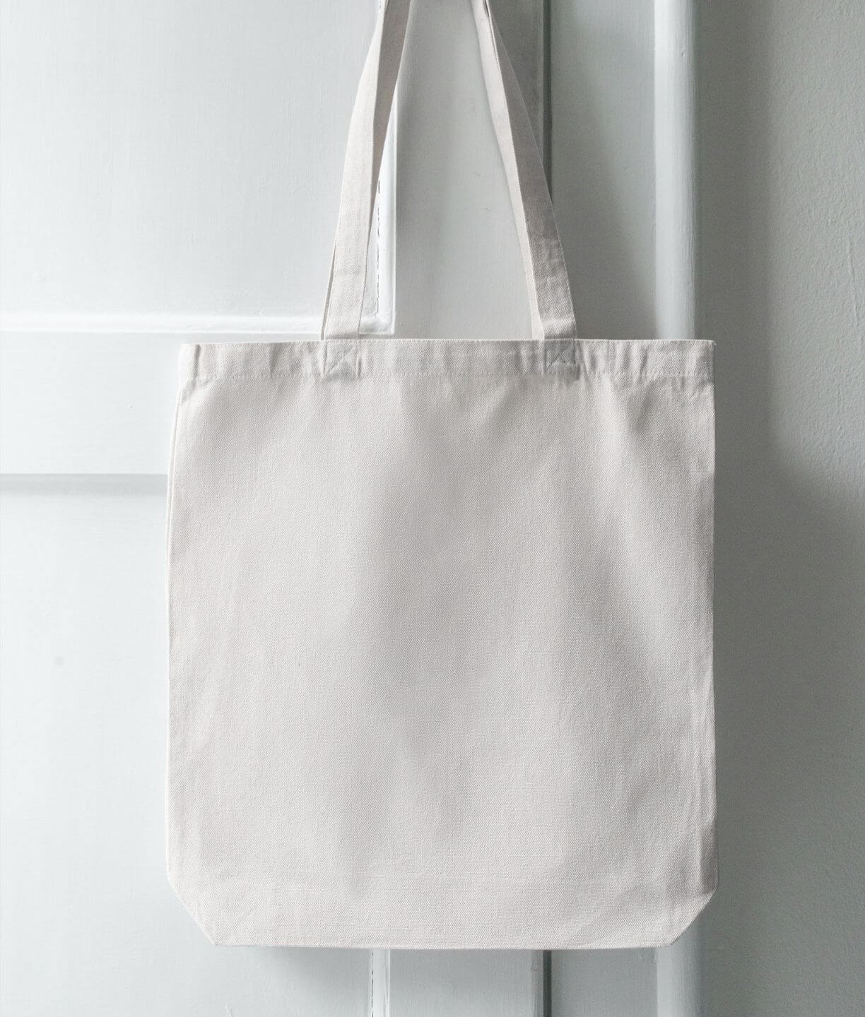 Plain White Zipper Tote Bag