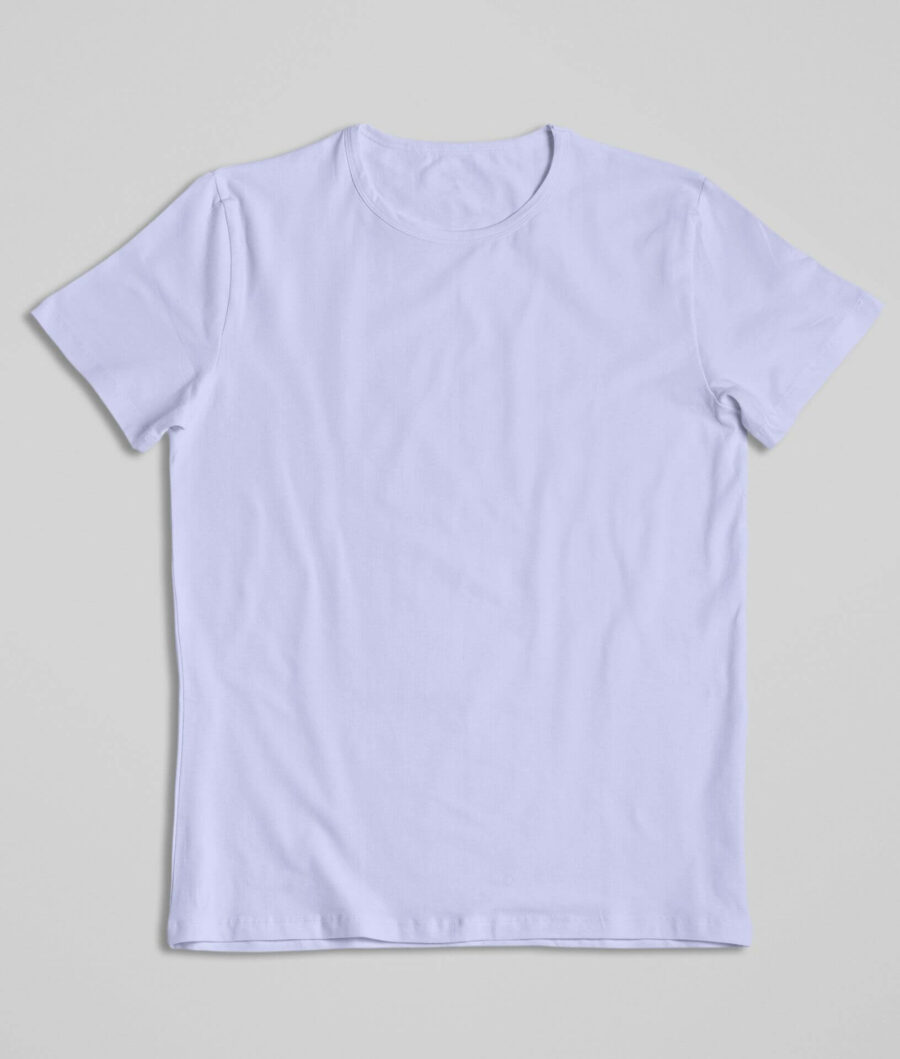 Basic Plain Lavender Tshirt flat lay image