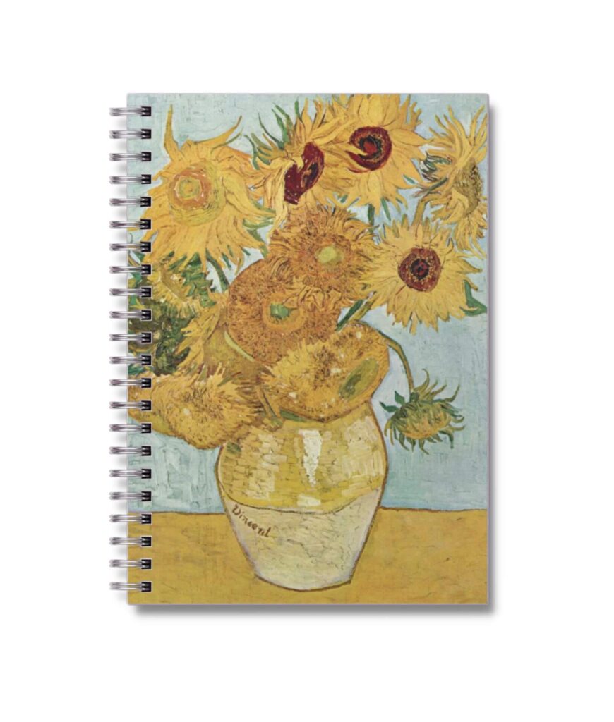 SunflowersVanGoghNotebookFMockup