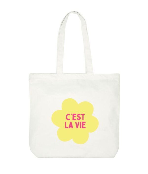 C'est La Vie Large Tote Bag